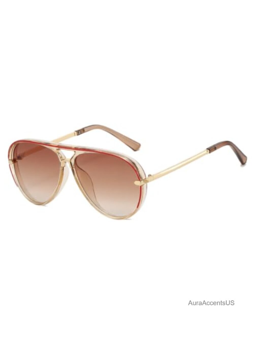 Oversized Aviator Sunglasses Retro 70s Vintage UV400 Unisex Full-Frame